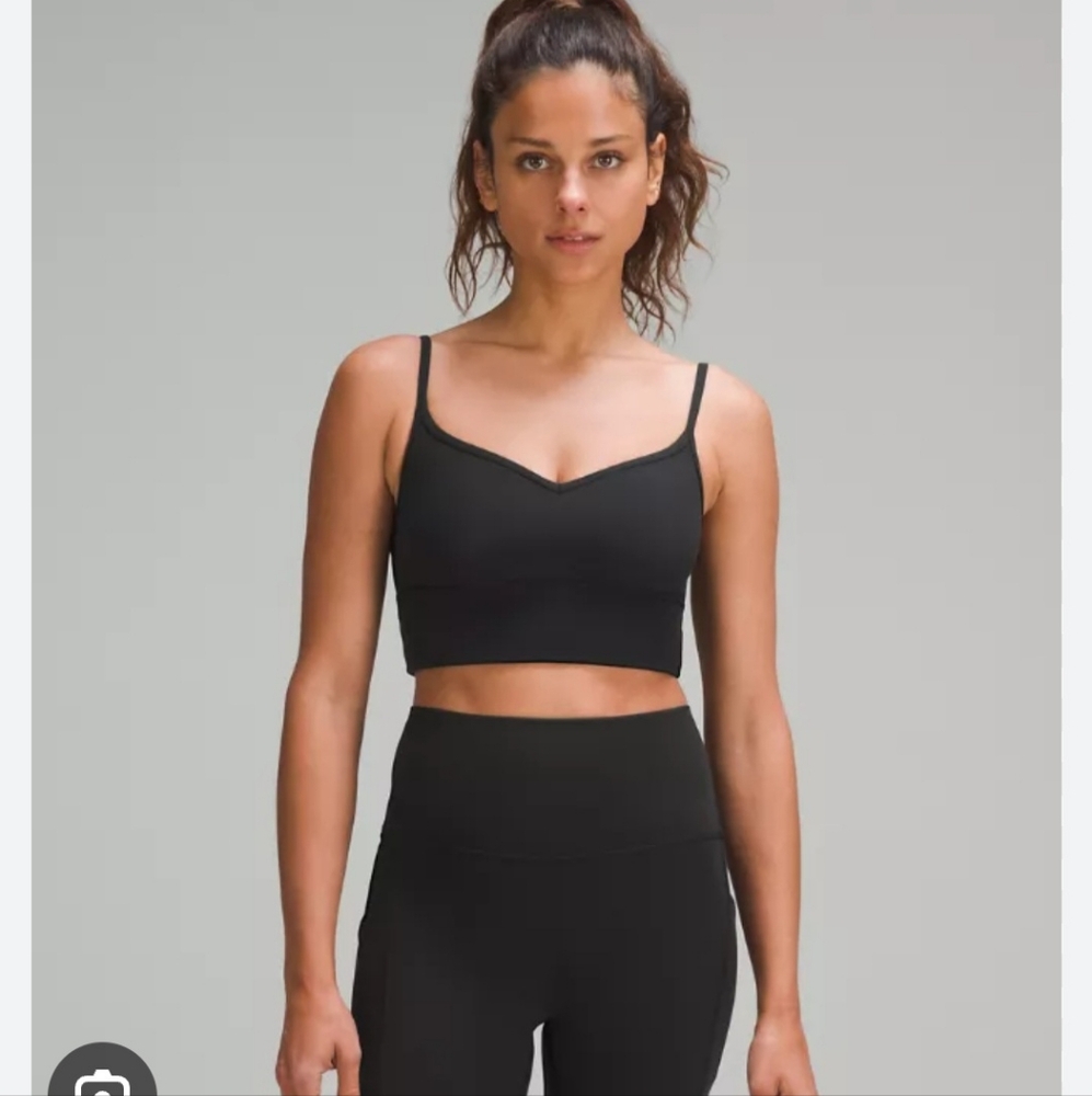 Lululemon Sweetheart Align Sports Bra Black Size 8 Long Line EUC